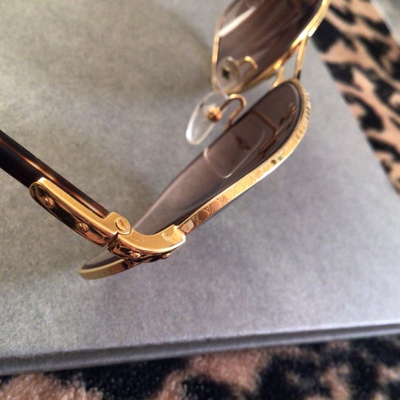 Louis Vuitton Conspiration Pilote Aviator Sunglasses Z0034U Hand Made in France - Picture 4 of 16